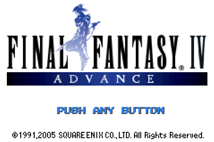 Final Fantasy 4 Title Screen GBA
